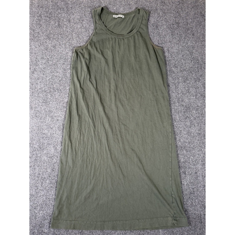 American Giant Classic Tank Dress Olive Green 100% Cotton Made USA Women's XL